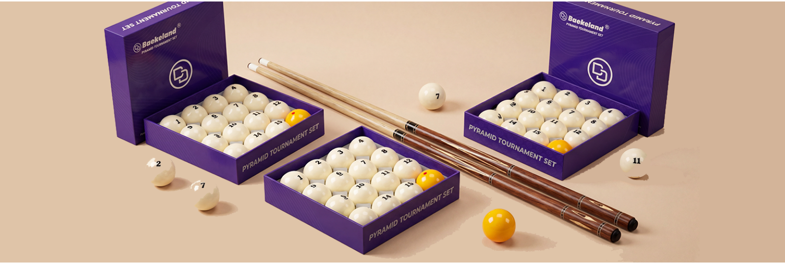 <b>Профессиональные шары для пирамиды Baekeland 67 мм</b>
✅ Фенол-альдегидная смола — стандарт турниров
✅ Облегченные - 256 г/шар
✅ Альтернатива Aramith Super Pro 67mm