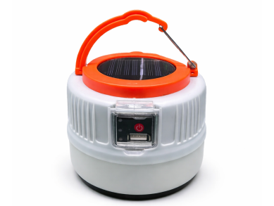 Ліхтар лампа LP-109 кемпінгова на акумуляторі із сонячною батареєю /акумуляторна лампа підвісна USB