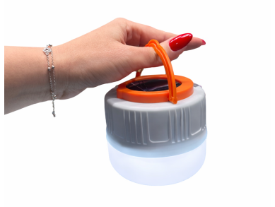 Ліхтар лампа LP-109 кемпінгова на акумуляторі із сонячною батареєю /акумуляторна лампа підвісна USB