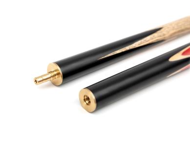 Кий для снукеру Чорний граб Зебрано з 2-х частин 3/4 145см