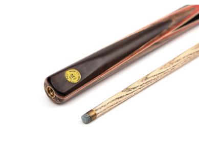 Кий для снукеру Чорний граб Зебрано з 2-х частин 3/4 145см