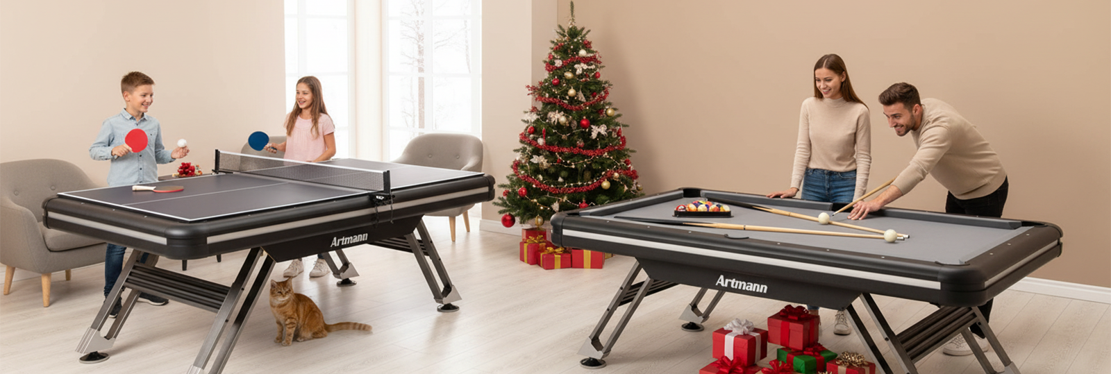 <b>Максимум развлечений к Новому году!</b>
Бильярд + настольный теннис