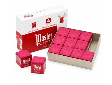 Мел бильярдный Master красный  12шт