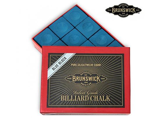 Мел бильярдный Brunswick синий 12шт
