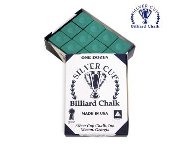 Мел бильярдный Silver Cup зеленый 12шт