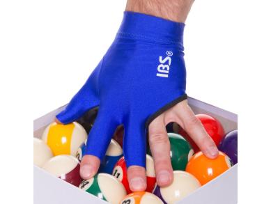 Перчатка для бильярда IBS синяя безразмерная на левую руку