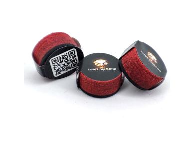Наклейка для кия Super Diamond Red  Medium с фиброй 13мм 1шт