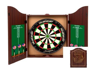 Дартс с кабинетом мишень 45см сизаль Winmax Kings Head  6 дротиков