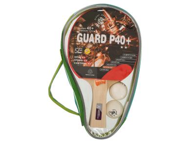 Набір для настільного тенісу Giant Dragon Guard P40+ 2 ракетки 2 м'ячі чохол
