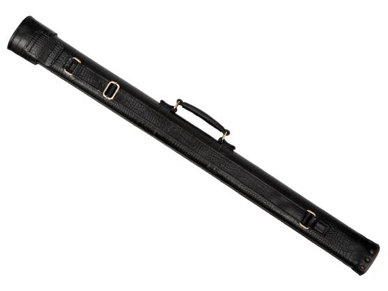 Тубус для кия Delux Black шкіра, піраміда